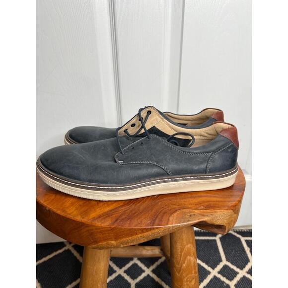 Johnston Murphy Dark Navy Blue Leather Oxford Lace Up Shoes Men Size 9M - Picture 6 of 12